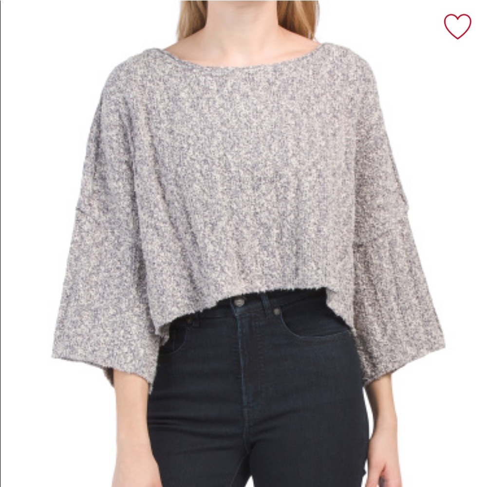 NWOT Free People Good Day Pull Over Sweater Charcoal Size M